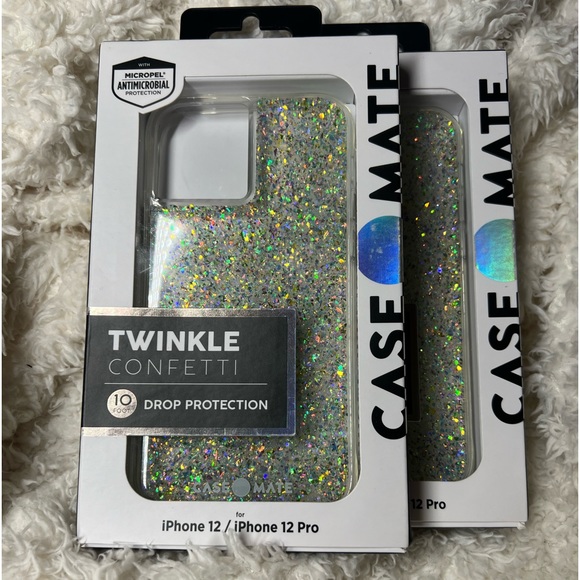 NWT ✨TWINKLE✨CONFETTI CASE MATE 10 Ft. Drop Protection💥 iPhone 12/iPhone 12 PRO - Picture 6 of 16